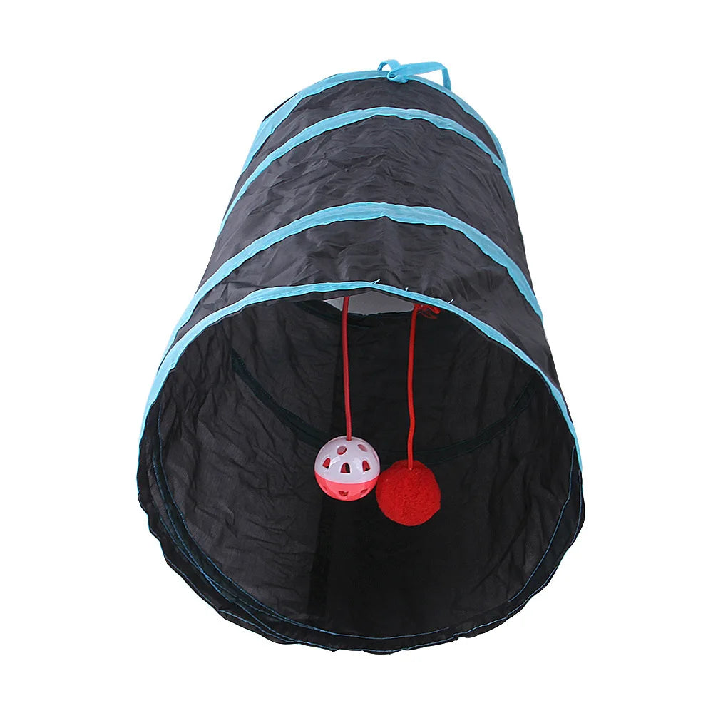 Foldable Cat Tunnel - Breathable Drill Barrel Toy for Indoor Play - Durable Pet Supplies for Cats