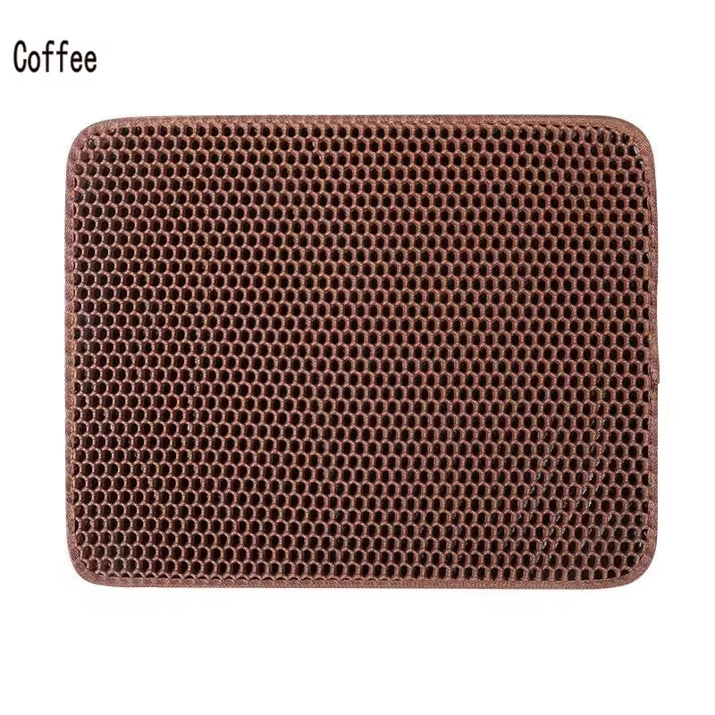 Double Layer Waterproof Cat Litter Mat - Non-Slip Washable Pet Pad for Litter Boxes