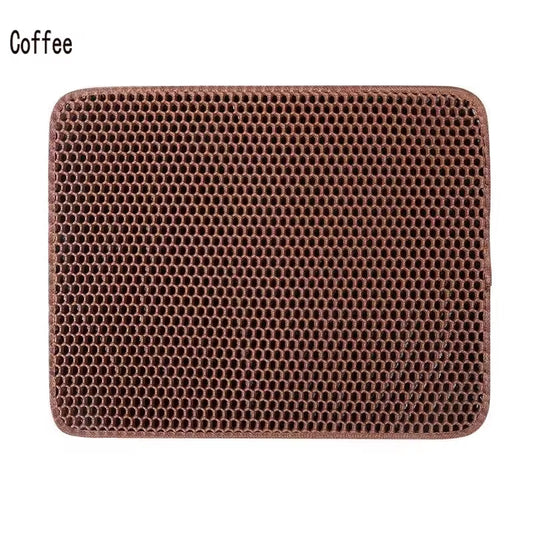 Double Layer Waterproof Cat Litter Mat - Non-Slip Washable Pet Pad for Litter Boxes