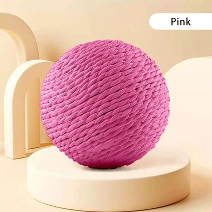 10CM Interactive Sisal Cat Scratching Ball Toy for Dental Care and Playful Engagement