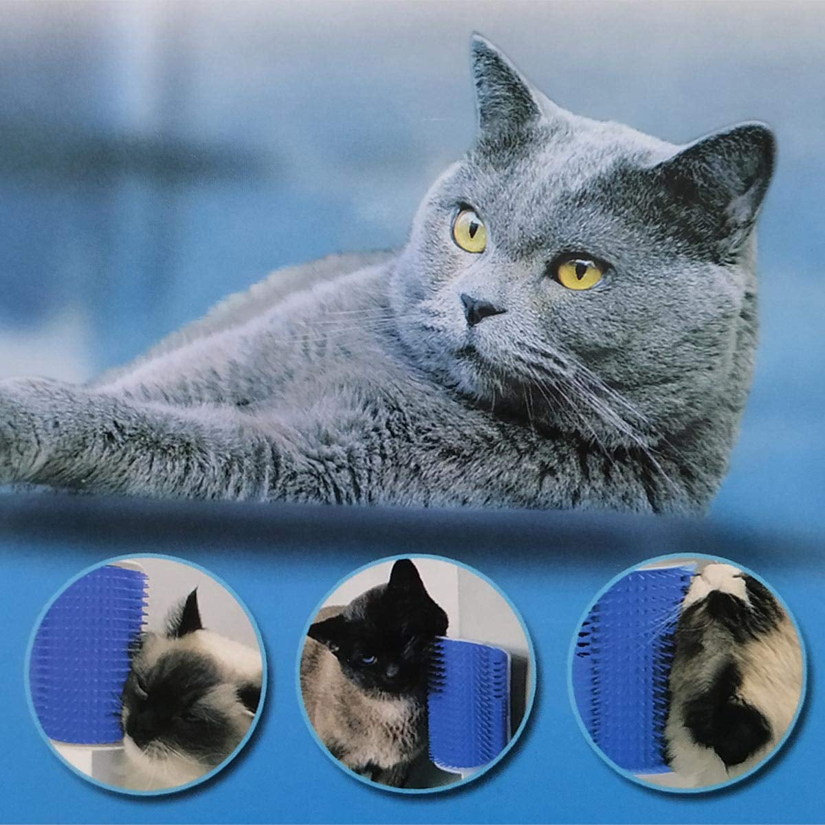 Indulge Your Feline Friends with the 2 Pack Softer Self Groomer - Catnip-Infused Wall Corner Massage Comb for Effortless Grooming and Comfort!
