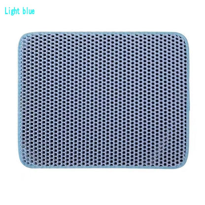Double Layer Waterproof Cat Litter Mat - Non-Slip Washable Pet Pad for Litter Boxes