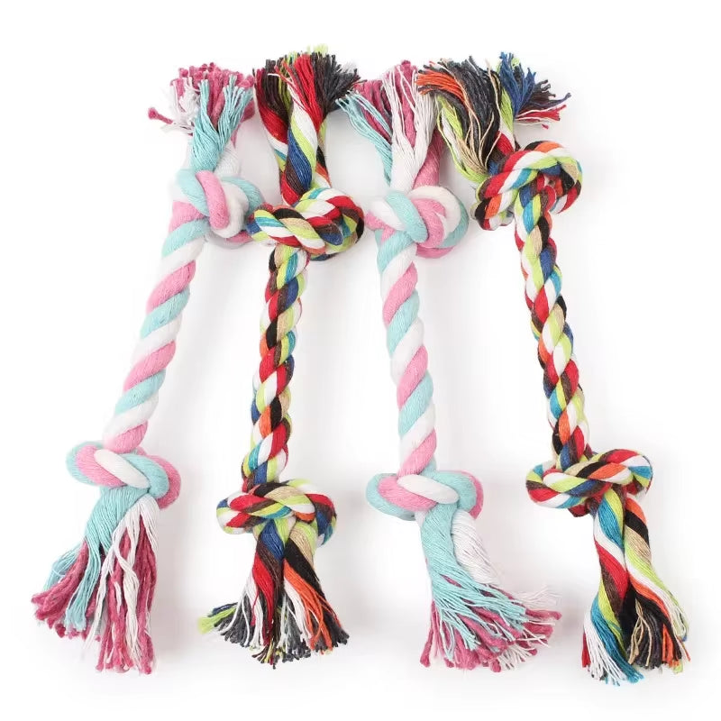 Durable Cotton Knot Rope Chew Toy for Dogs - Molar Cleaning and Dental Health Supplies