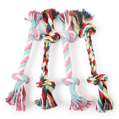 Durable Cotton Knot Rope Chew Toy for Dogs - Molar Cleaning and Dental Health Supplies
