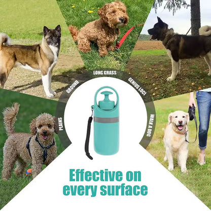 Portable Dog Waste Management Tool with Built-In Garbage Bag and No-Touch Design