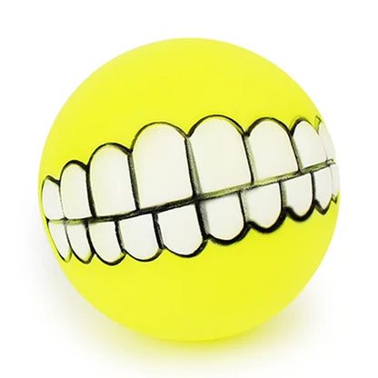 Interactive Silicone Pet Toy Ball for Dogs and Cats - Chew Treat Holder and Tooth Cleaning Squeaker for Training and Play