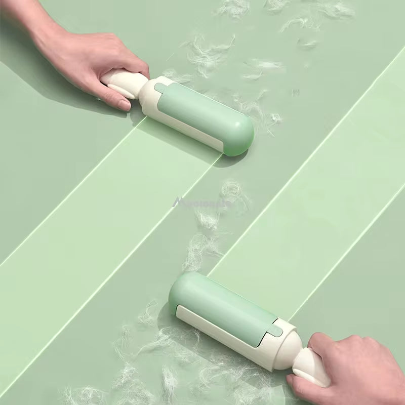 Electrostatic Multi-Purpose Pet Hair Remover Brush with Self-Cleaning Lint Roller for Cats and Dogs