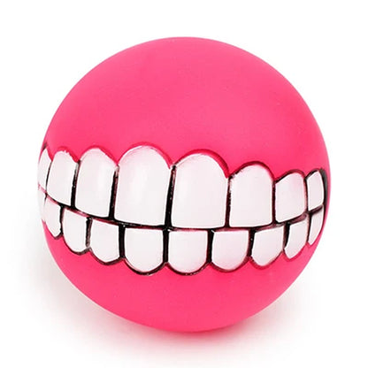 Interactive Silicone Pet Toy Ball for Dogs and Cats - Chew Treat Holder and Tooth Cleaning Squeaker for Training and Play