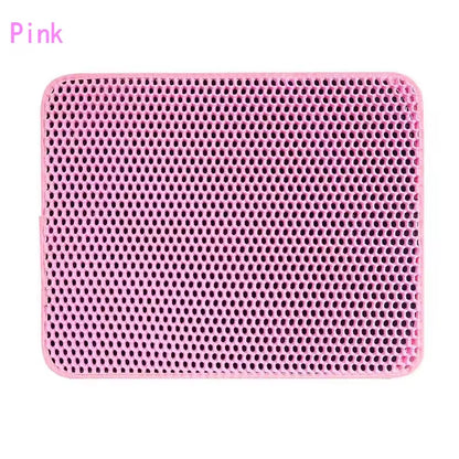 Double Layer Waterproof Cat Litter Mat - Non-Slip Washable Pet Pad for Litter Boxes