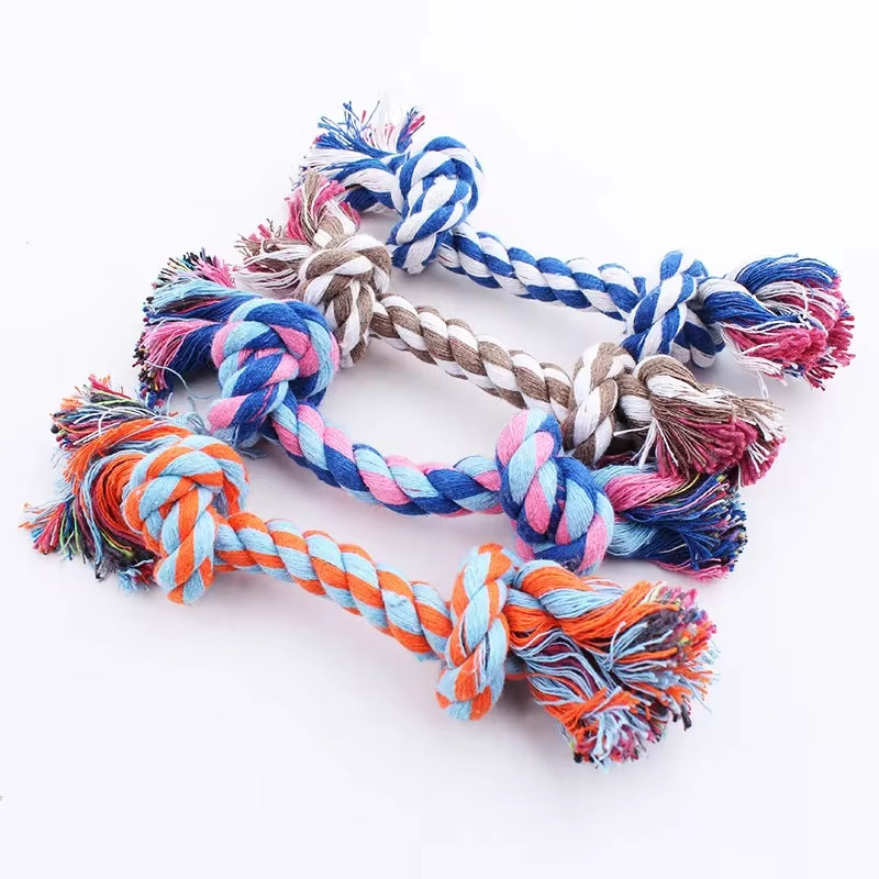 Durable Cotton Knot Rope Chew Toy for Dogs - Molar Cleaning and Dental Health Supplies