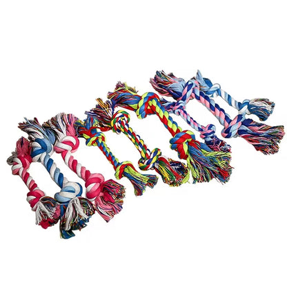 Durable Cotton Knot Rope Chew Toy for Dogs - Molar Cleaning and Dental Health Supplies