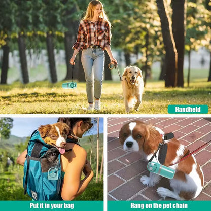 Portable Dog Waste Management Tool with Built-In Garbage Bag and No-Touch Design
