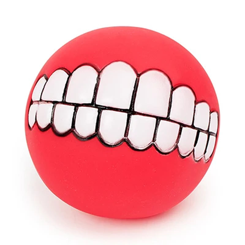 Interactive Silicone Pet Toy Ball for Dogs and Cats - Chew Treat Holder and Tooth Cleaning Squeaker for Training and Play