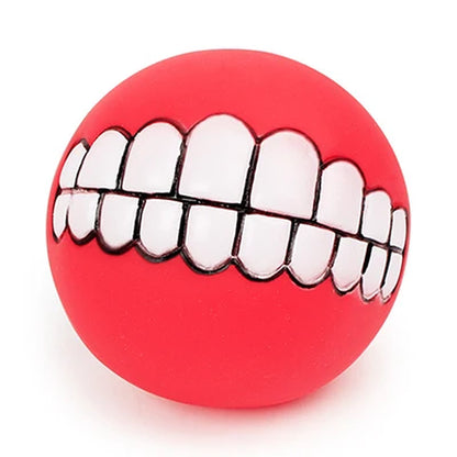 Interactive Silicone Pet Toy Ball for Dogs and Cats - Chew Treat Holder and Tooth Cleaning Squeaker for Training and Play