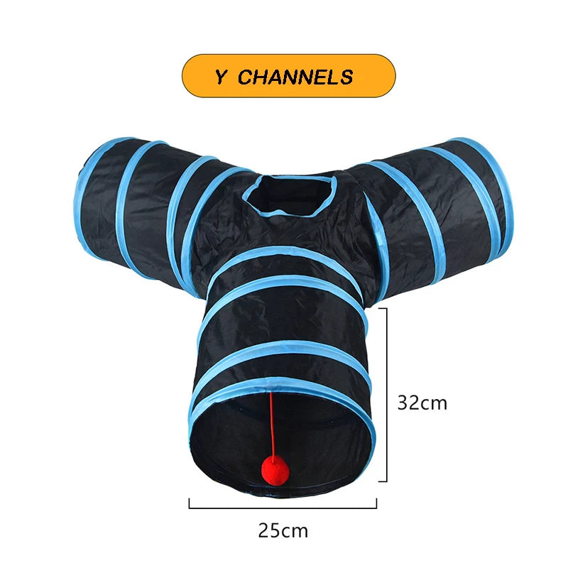 Foldable Cat Tunnel - Breathable Drill Barrel Toy for Indoor Play - Durable Pet Supplies for Cats