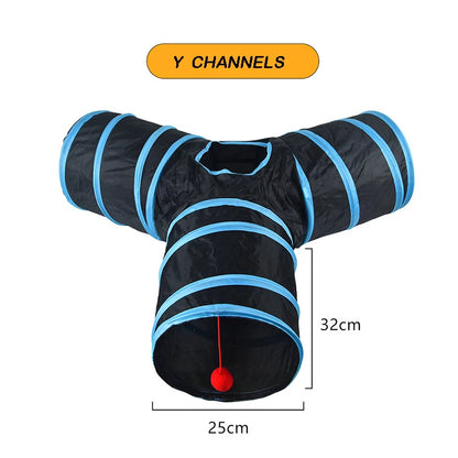 Foldable Cat Tunnel - Breathable Drill Barrel Toy for Indoor Play - Durable Pet Supplies for Cats