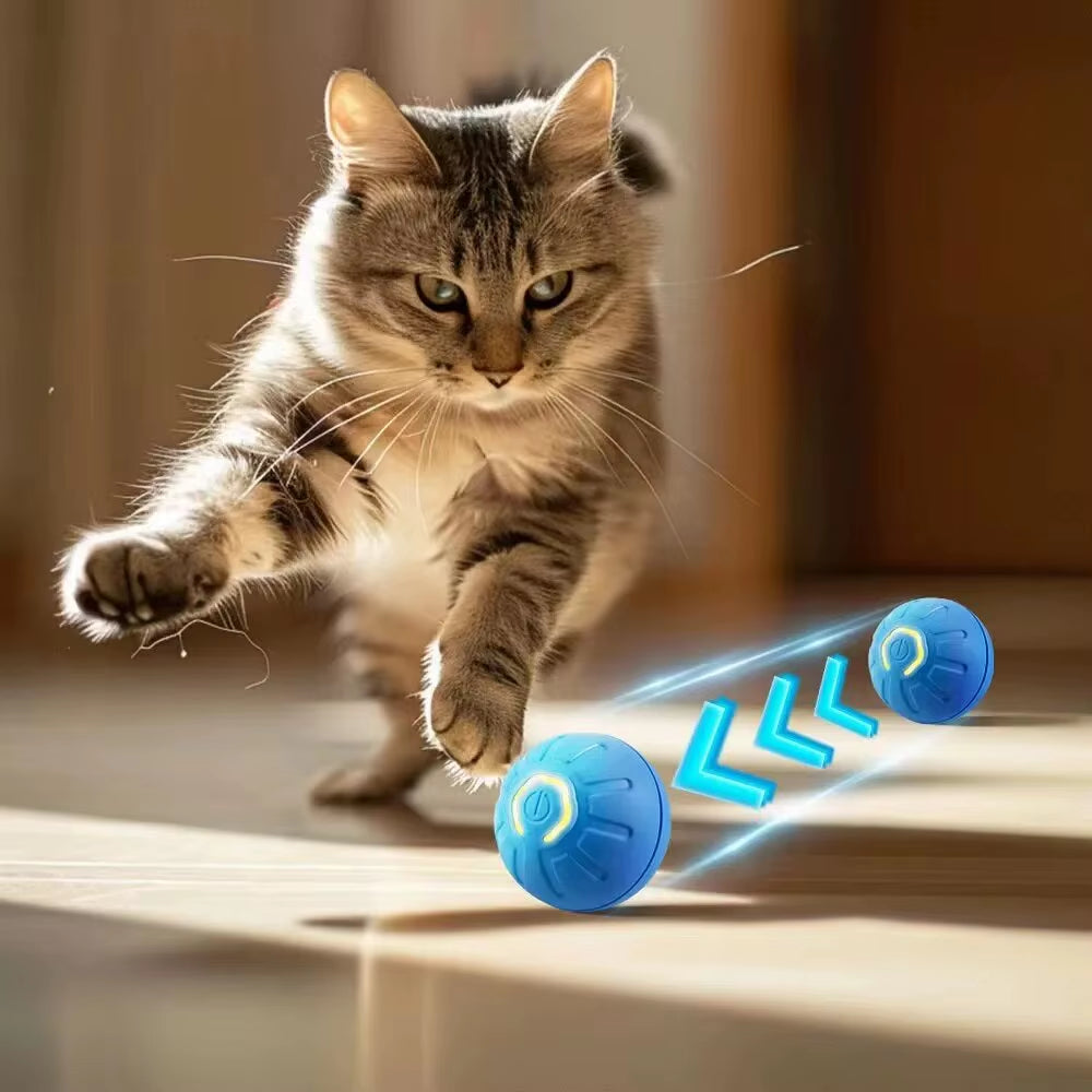 Smart Interactive Dog Toy Ball - Automatic Jumping and Rotating USB Rechargeable Chew Toy for Puppies