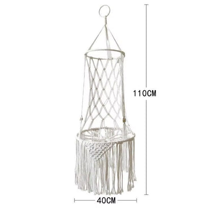 Bohemian Handwoven Macrame Cat Hammock Swing Bed for Home and Bedroom Wall Decoration