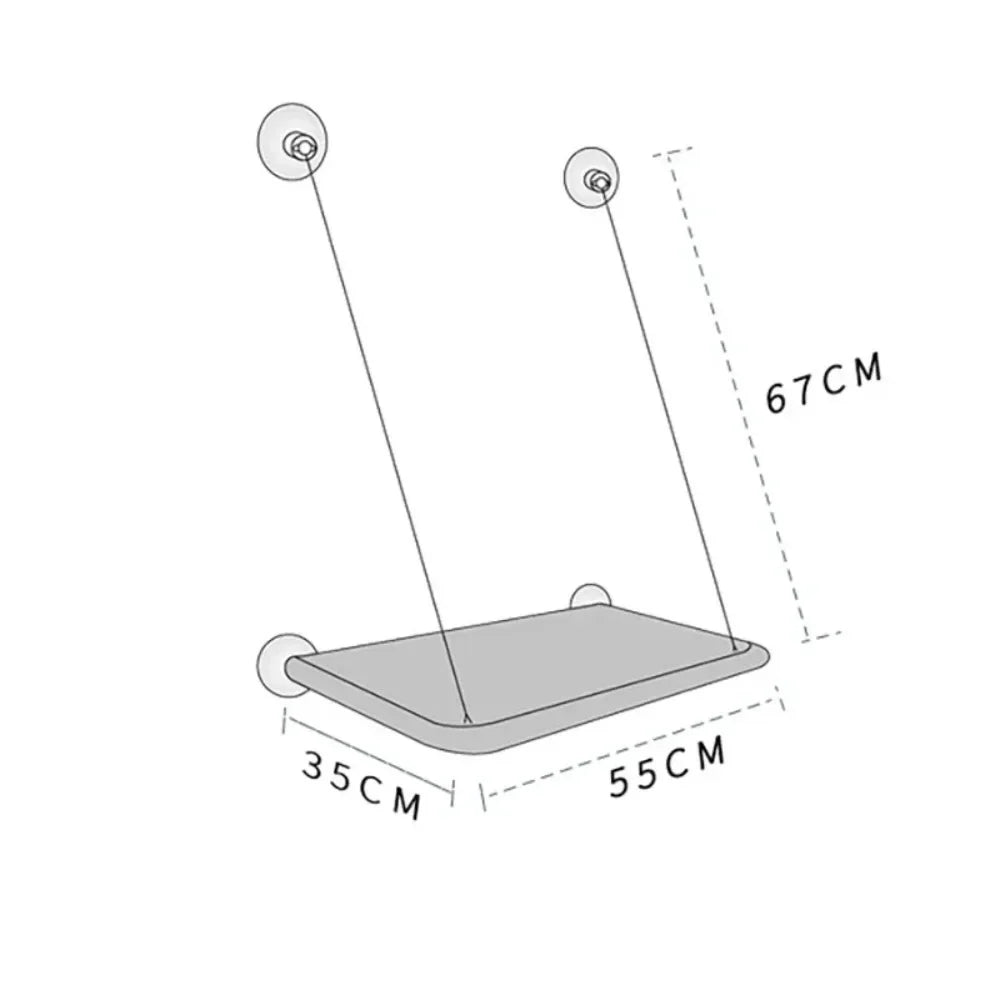 Premium Aerial Cat Hammock - Hanging Bed for Cats and Kittens, Window Seat Nest with 20kg Weight Capacity, Ideal for Climbing and Relaxation