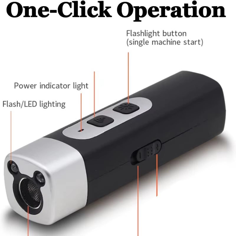 Ultrasonic Dog Repellent: BarkShield Pro with HD Display and LED Flashlight