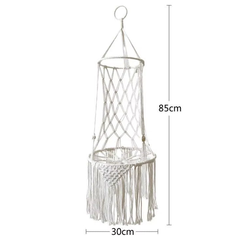 Bohemian Handwoven Macrame Cat Hammock Swing Bed for Home and Bedroom Wall Decoration