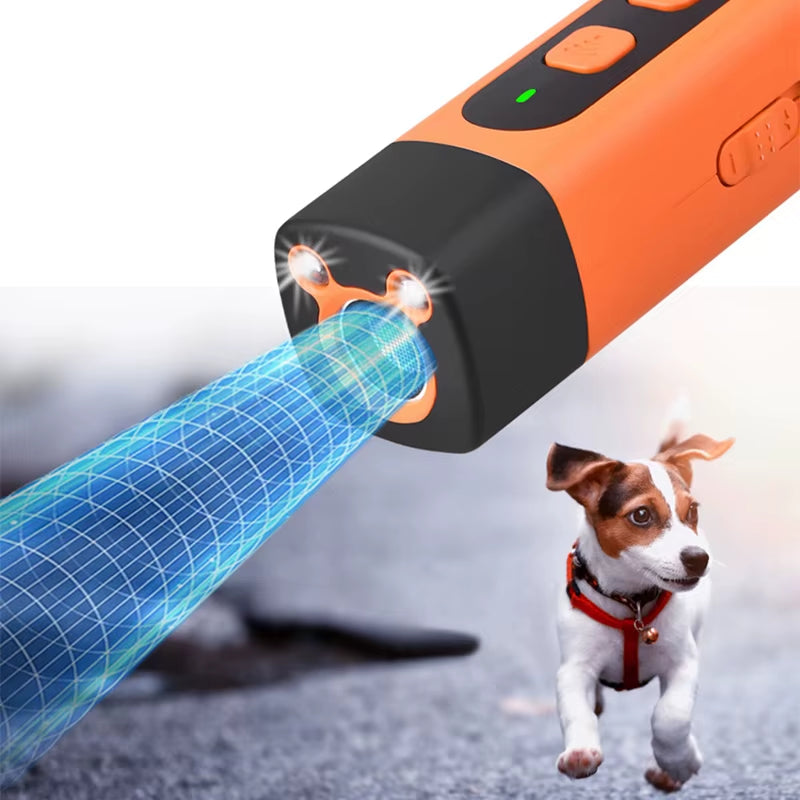 Ultrasonic Dog Repellent: BarkShield Pro with HD Display and LED Flashlight