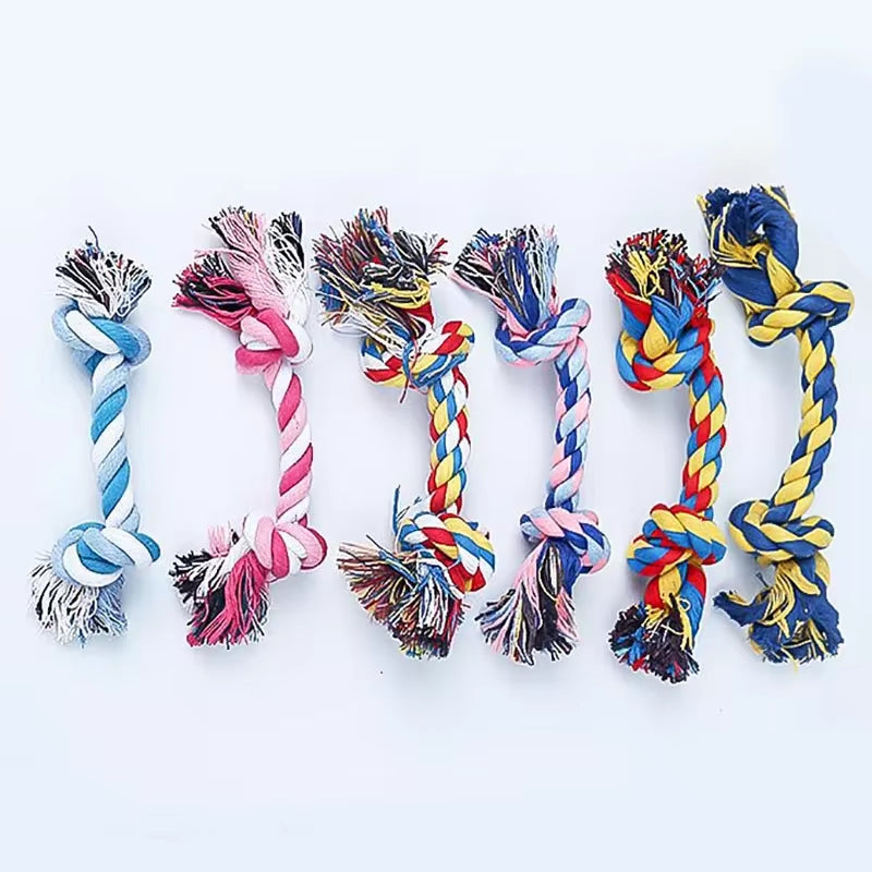 Durable Cotton Knot Rope Chew Toy for Dogs - Molar Cleaning and Dental Health Supplies