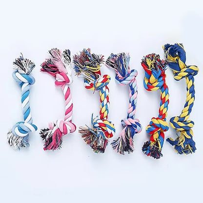 Durable Cotton Knot Rope Chew Toy for Dogs - Molar Cleaning and Dental Health Supplies