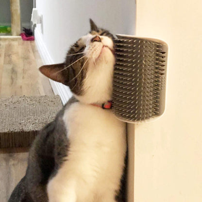 Indulge Your Feline Friends with the 2 Pack Softer Self Groomer - Catnip-Infused Wall Corner Massage Comb for Effortless Grooming and Comfort!