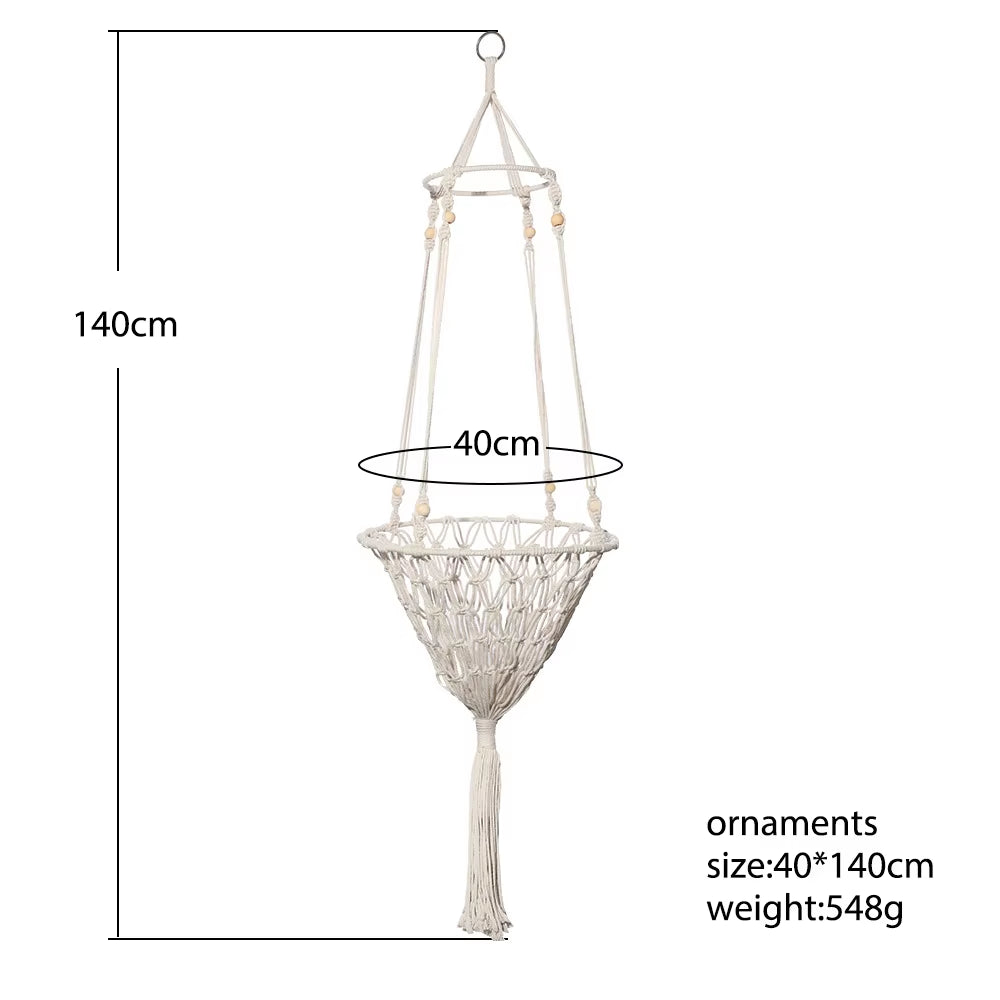 Bohemian Handwoven Macrame Cat Hammock Swing Bed for Home and Bedroom Wall Decoration