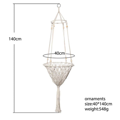 Bohemian Handwoven Macrame Cat Hammock Swing Bed for Home and Bedroom Wall Decoration