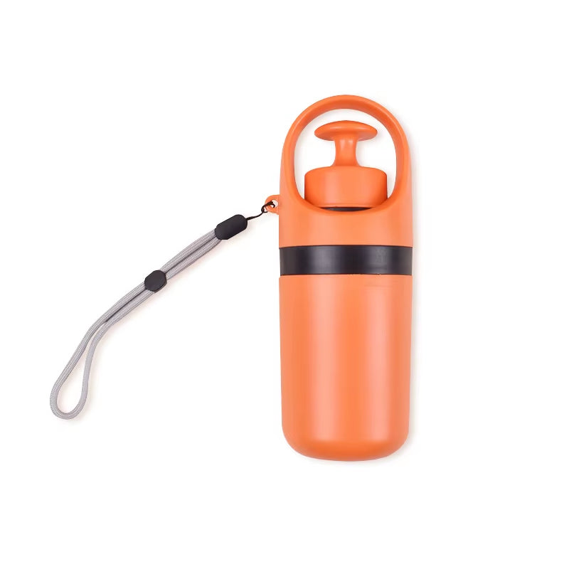 Portable Dog Waste Management Tool with Built-In Garbage Bag and No-Touch Design