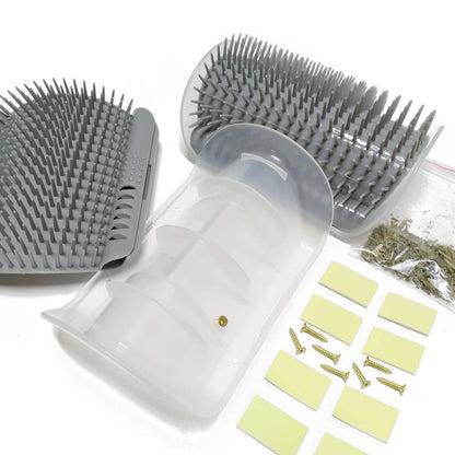Indulge Your Feline Friends with the 2 Pack Softer Self Groomer - Catnip-Infused Wall Corner Massage Comb for Effortless Grooming and Comfort!