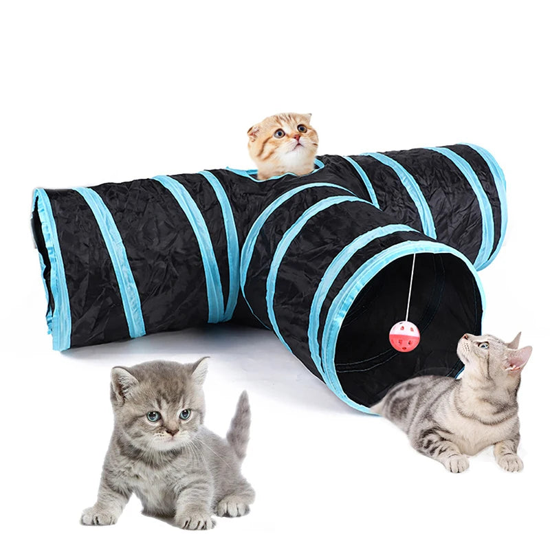 Foldable Cat Tunnel - Breathable Drill Barrel Toy for Indoor Play - Durable Pet Supplies for Cats