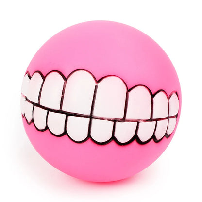 Interactive Silicone Pet Toy Ball for Dogs and Cats - Chew Treat Holder and Tooth Cleaning Squeaker for Training and Play
