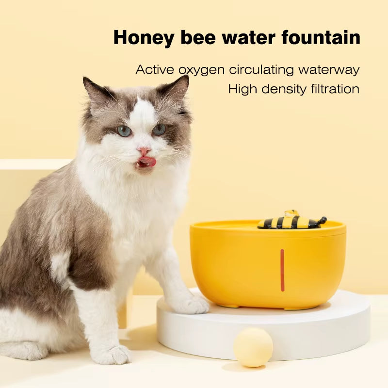 Automatic Cat Water Fountain with USB Electric Filter, 2L Capacity, Silent Recirculating Water Dispenser for Cats and Dogs