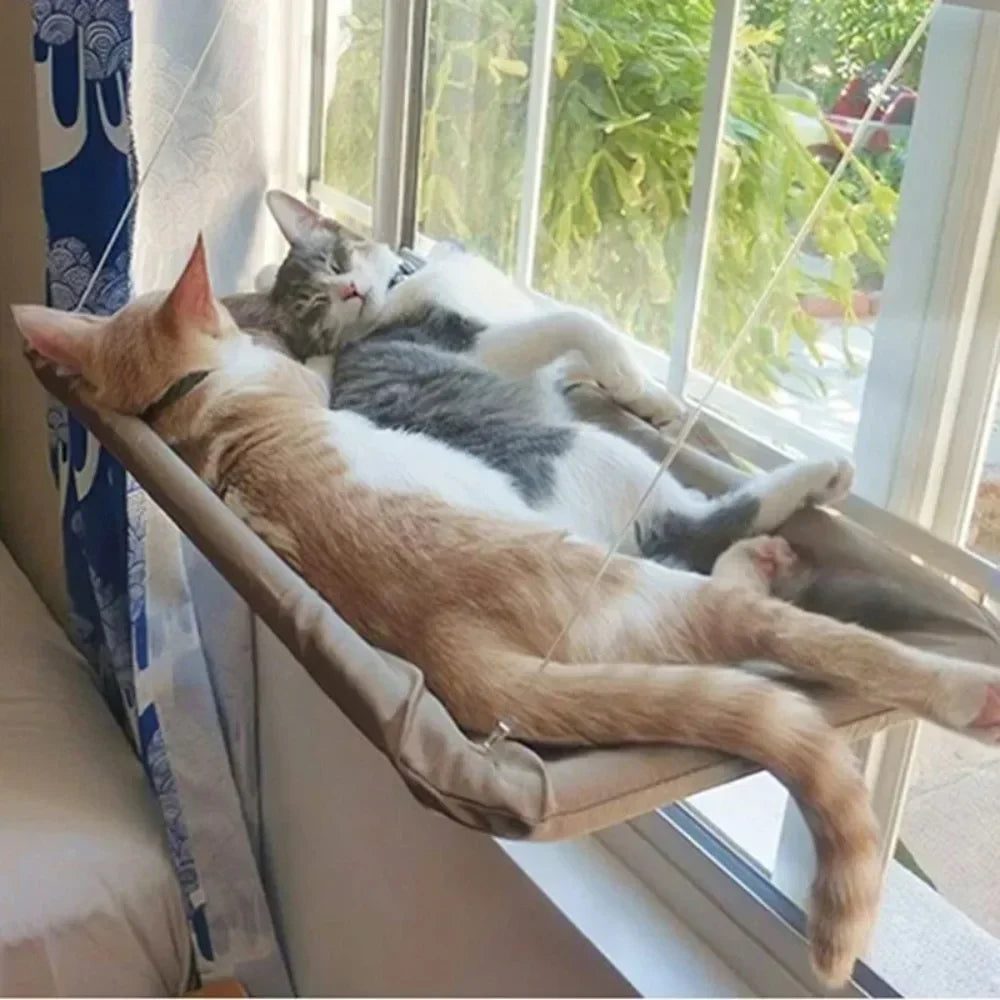 Premium Aerial Cat Hammock - Hanging Bed for Cats and Kittens, Window Seat Nest with 20kg Weight Capacity, Ideal for Climbing and Relaxation