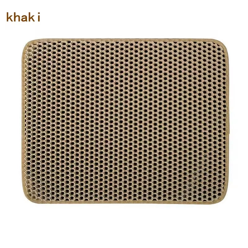 Double Layer Waterproof Cat Litter Mat - Non-Slip Washable Pet Pad for Litter Boxes