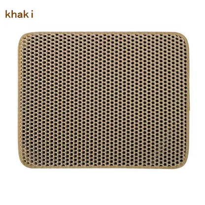 Double Layer Waterproof Cat Litter Mat - Non-Slip Washable Pet Pad for Litter Boxes