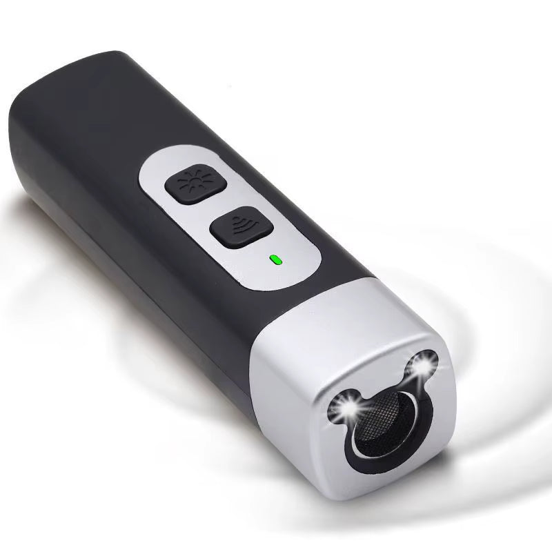 Ultrasonic Dog Repellent: BarkShield Pro with HD Display and LED Flashlight