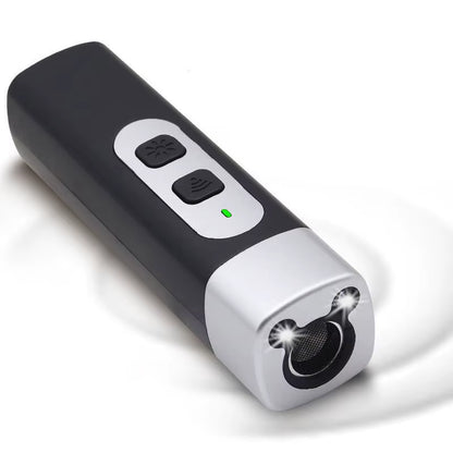 Ultrasonic Dog Repellent: BarkShield Pro with HD Display and LED Flashlight