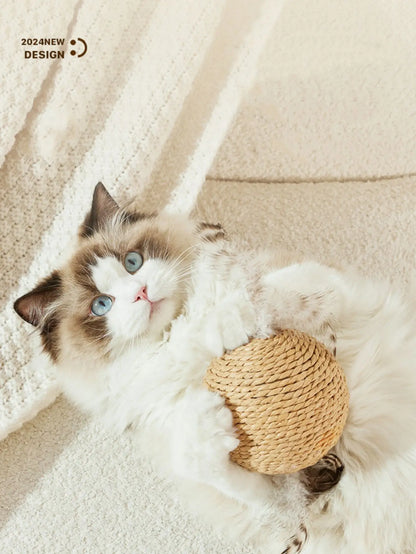 10CM Interactive Sisal Cat Scratching Ball Toy for Dental Care and Playful Engagement