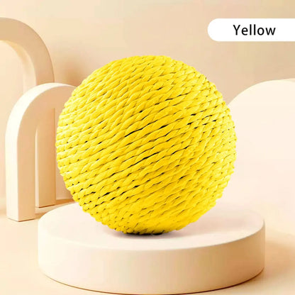10CM Interactive Sisal Cat Scratching Ball Toy for Dental Care and Playful Engagement