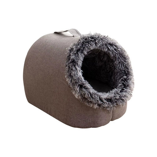Self-Warming Winter Dog Bed and Cozy Cat Sleeping Tent - Indoor Kennel for Small to Medium Pets