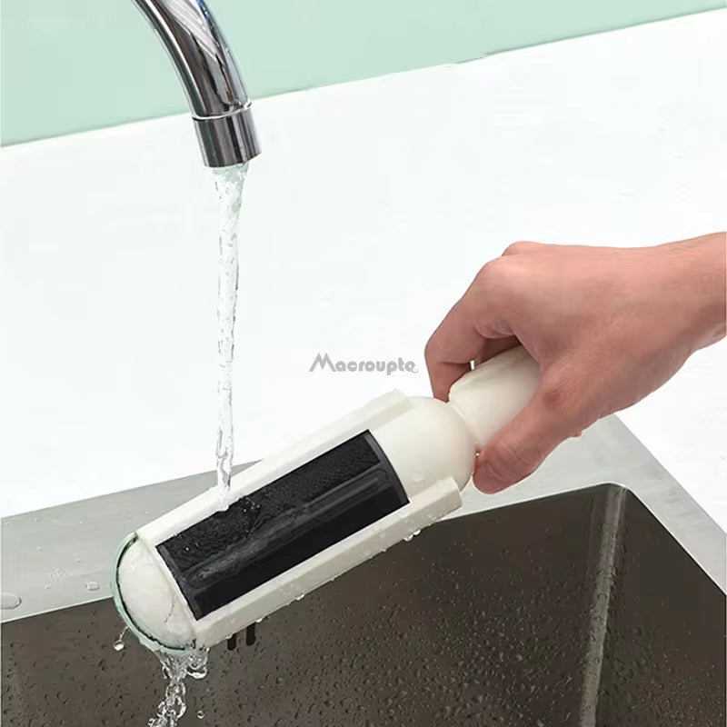 Electrostatic Multi-Purpose Pet Hair Remover Brush with Self-Cleaning Lint Roller for Cats and Dogs