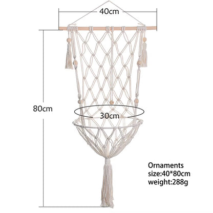 Bohemian Handwoven Macrame Cat Hammock Swing Bed for Home and Bedroom Wall Decoration