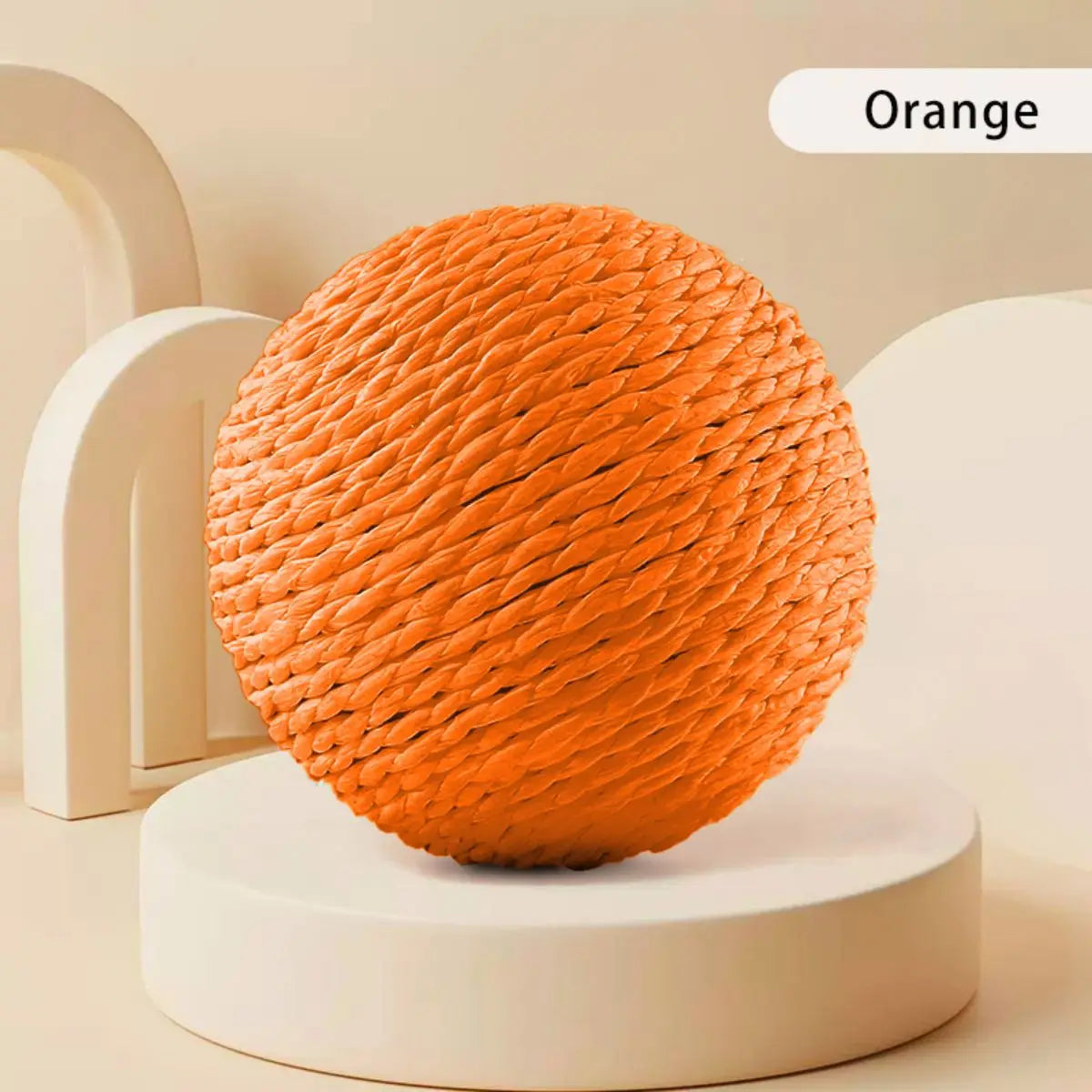 10CM Interactive Sisal Cat Scratching Ball Toy for Dental Care and Playful Engagement