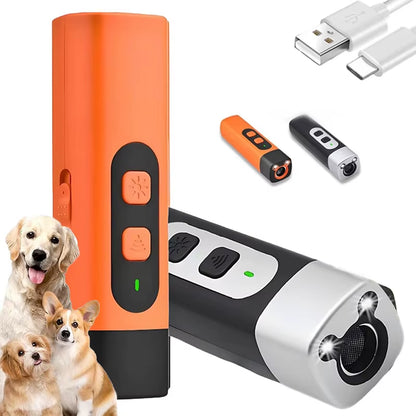 Ultrasonic Dog Repellent: BarkShield Pro with HD Display and LED Flashlight