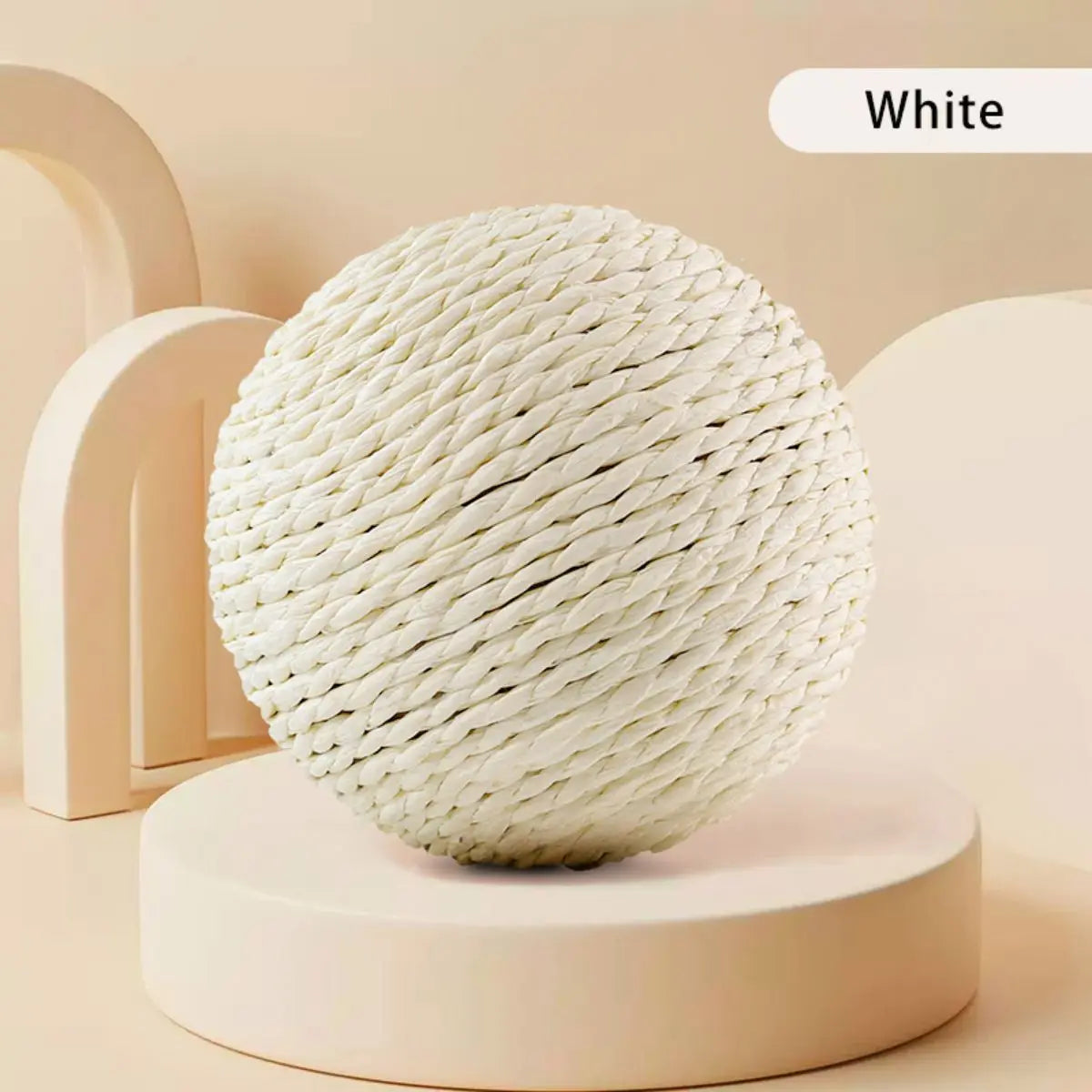 10CM Interactive Sisal Cat Scratching Ball Toy for Dental Care and Playful Engagement
